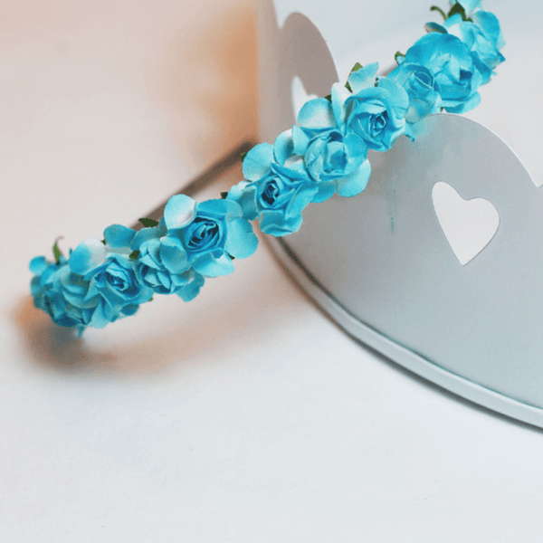 Floral Hairband - Light Blue