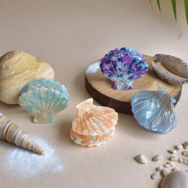 Acrylic Seashell Claw Clips