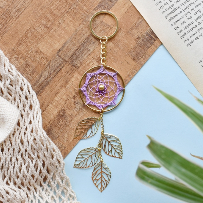 Lilac Dreamcatcher Keychain