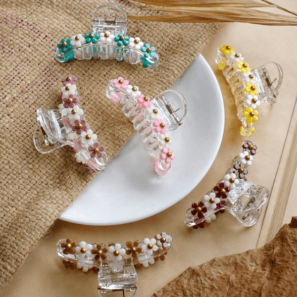 Acrylic Flower Claw Clips