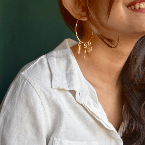 Metallic Gold Danglers
