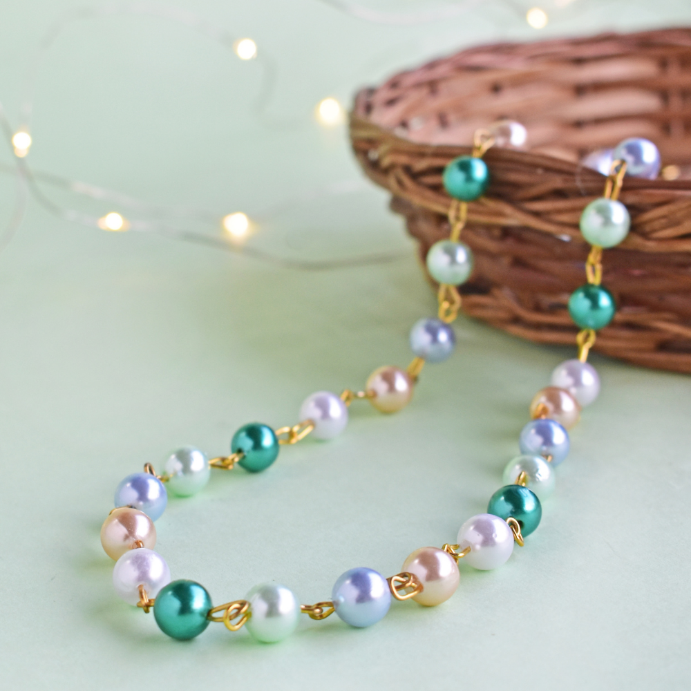 Multicolour Pastel Pearl Mask Chain