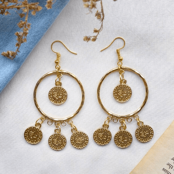 Metallic Coin Earrings