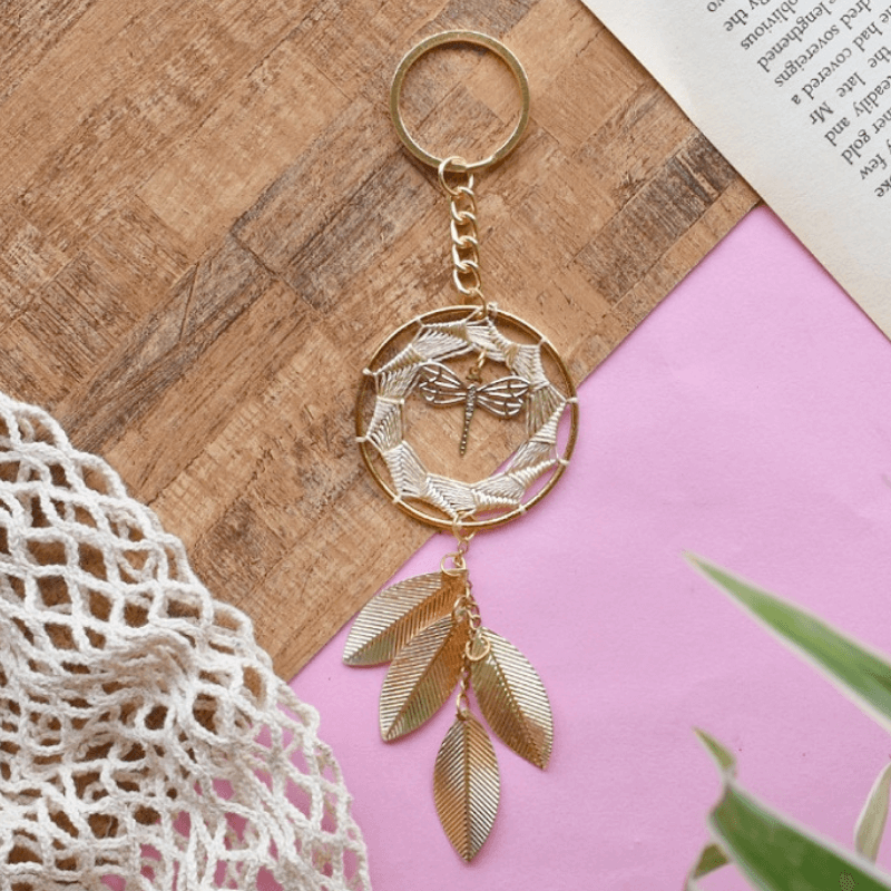 Dragonfly Dreamcatcher Keychain