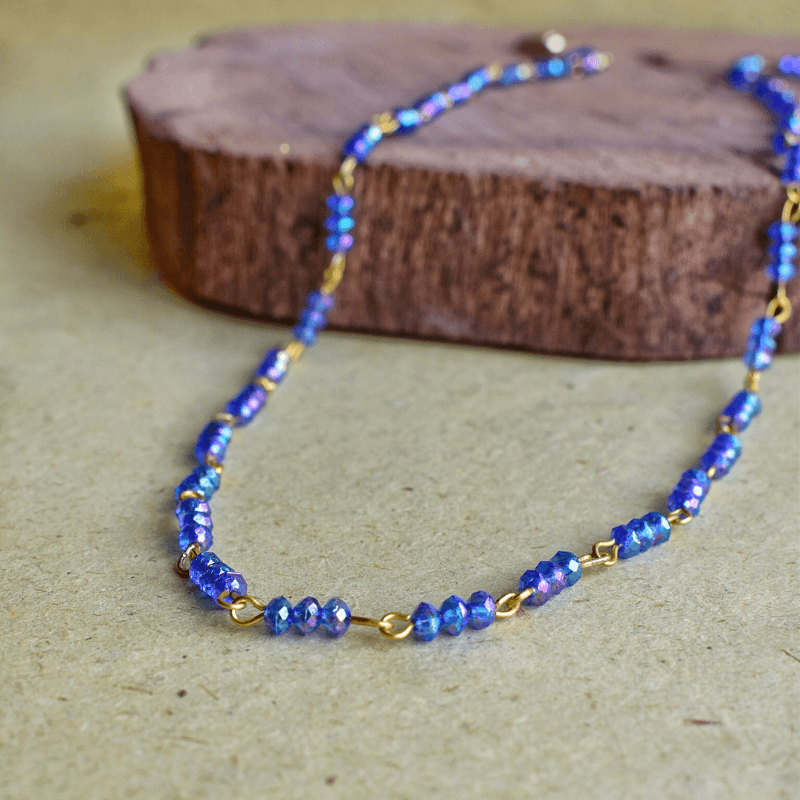 Beaded Blue Mask Chain
