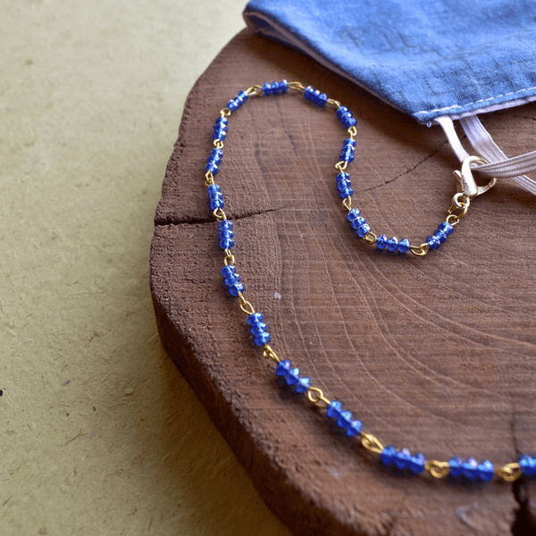 Beaded Blue Mask Chain