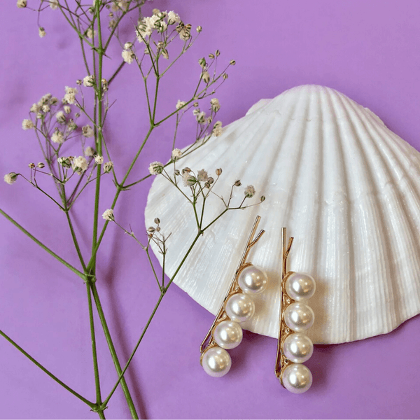Twin Pearl Hairclips