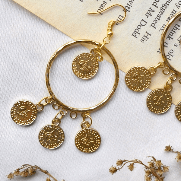 Metallic Coin Earrings