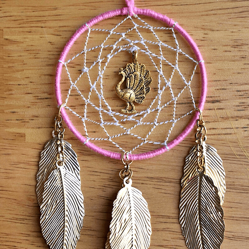 Pastel Peacock Car & Wall Hanging Dreamcatcher
