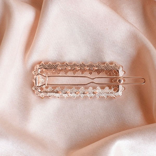 Rectangle Stone Barrette