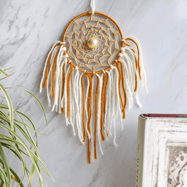 Universal Shimmery Brass Car & Wall Hanging Dreamcatcher