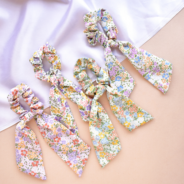 Pastel Bloomy Scrunchies