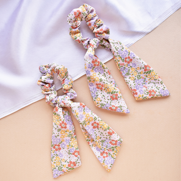 Pastel Bloomy Scrunchies