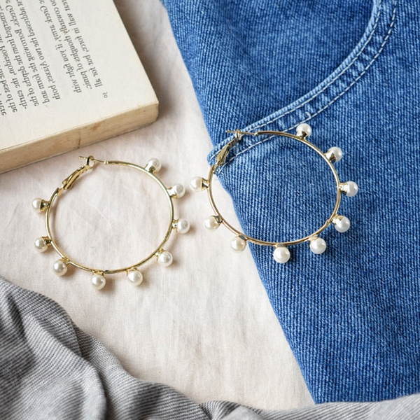 Iris Pearl Hoops