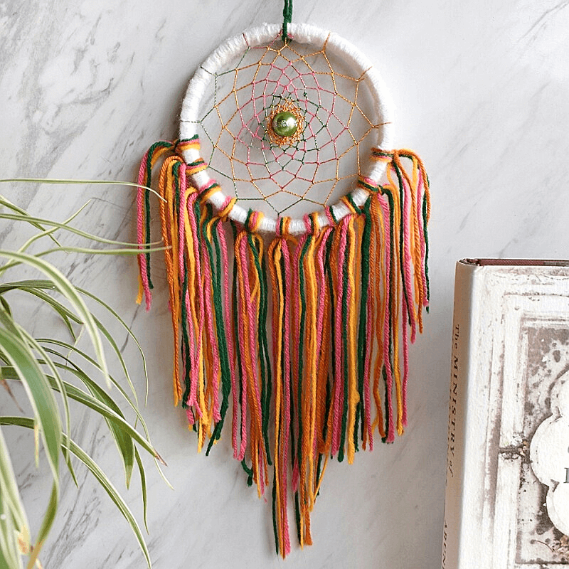 Multicolour Woollen Dreamcatcher Car Hanging