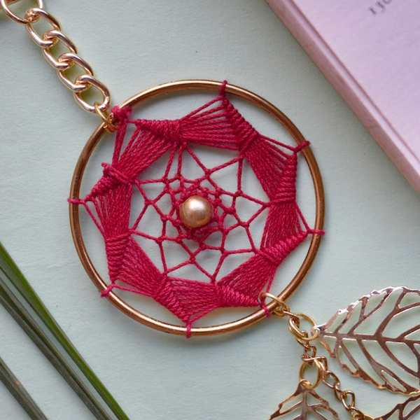 Red Widow Dreamcatcher Keychain