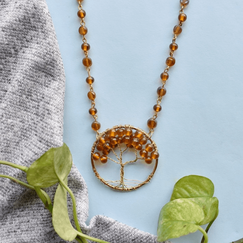 Tree of Life Necklace - Brown