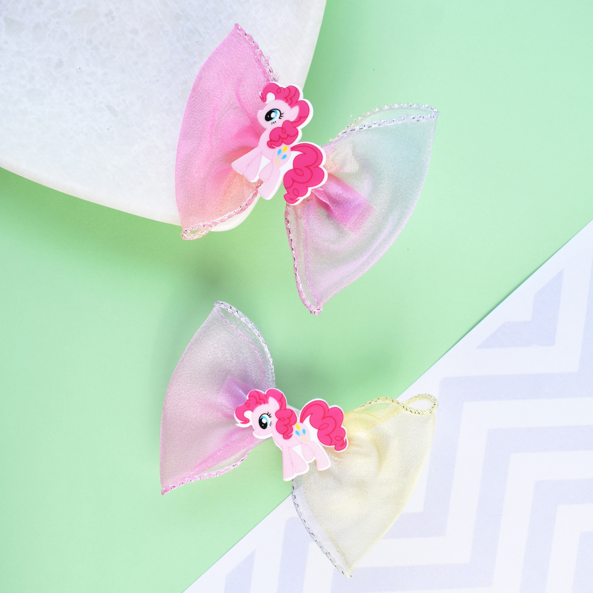 Unicorn Bow Hairclips - Pink
