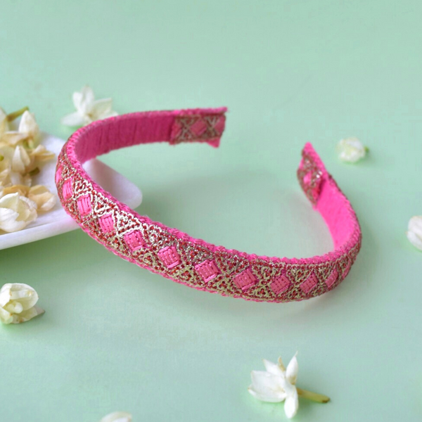 Pink Sequins Festive Hairband