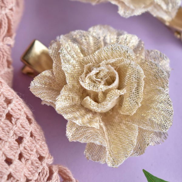 Golden Flower Hairclips