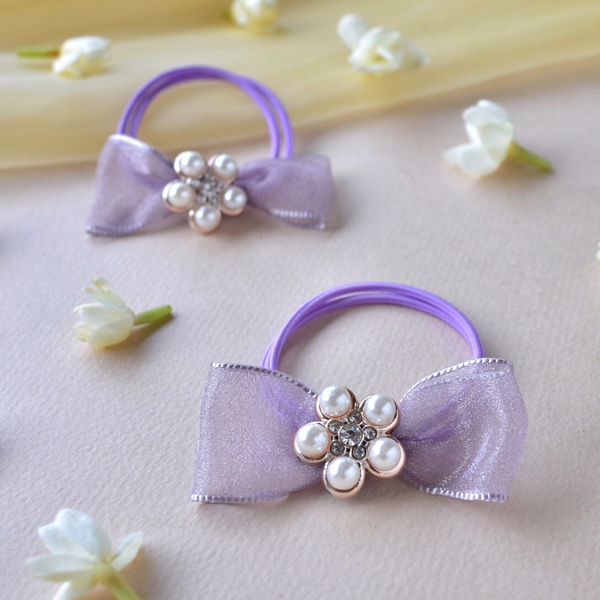 Rhinestone Embellished Rubber Bands