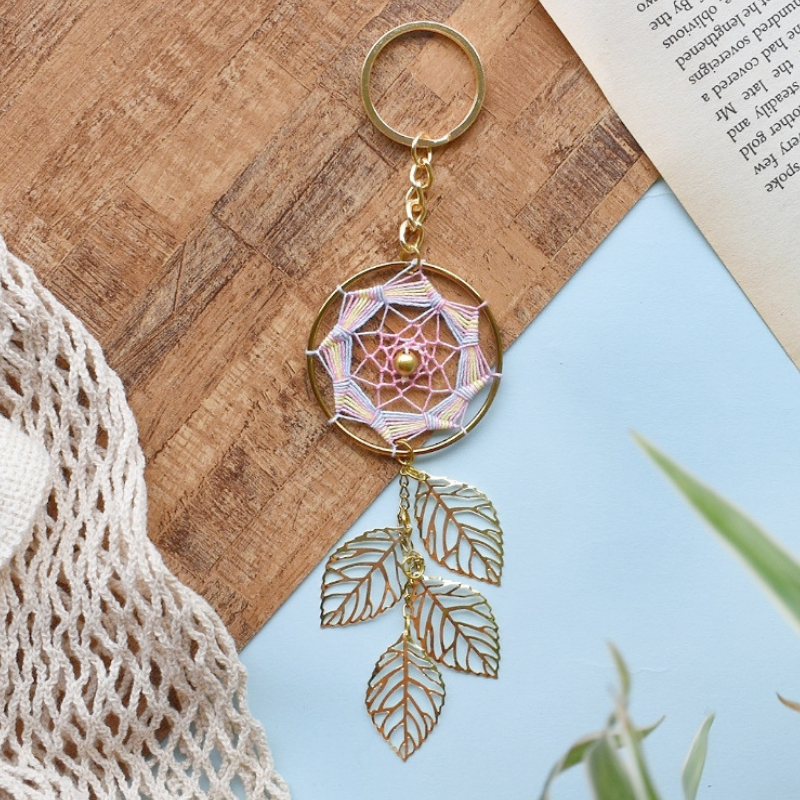 Pastel Multicolour Widow Dreamcatcher Keychain