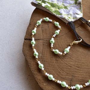 Mint Green Pearl Mask Chain