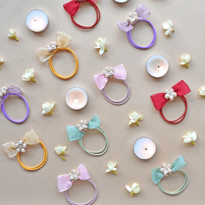 Rhinestone Embellished Rubber Bands