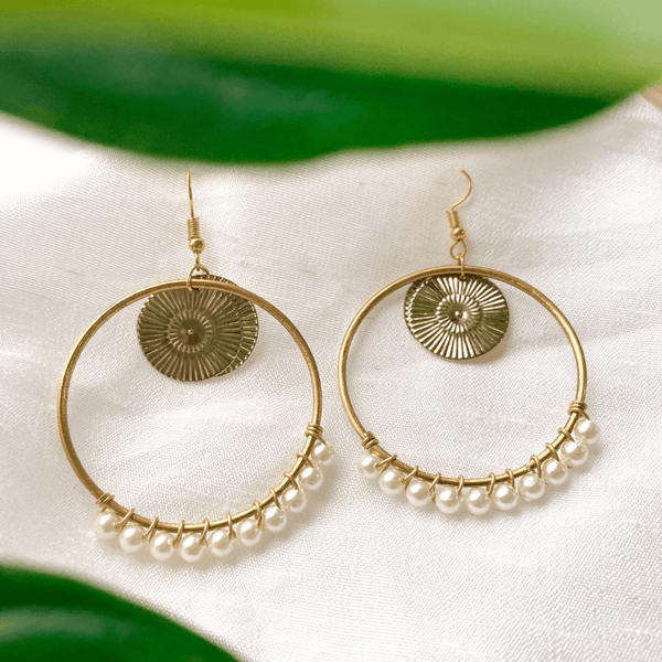 Classic Pearl Hoops