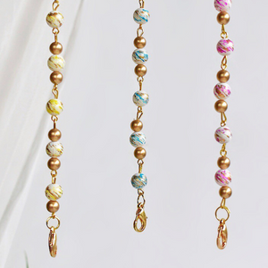 Gold Beaded Mask Chains (Set of 3)