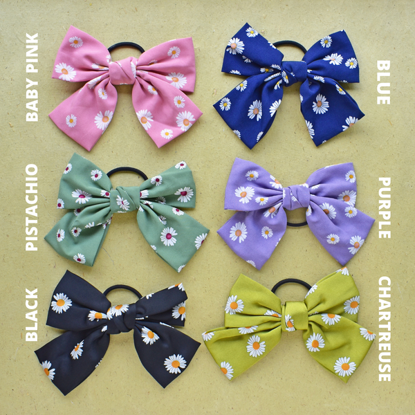 Maxi Sunflower Bow Scrunchies